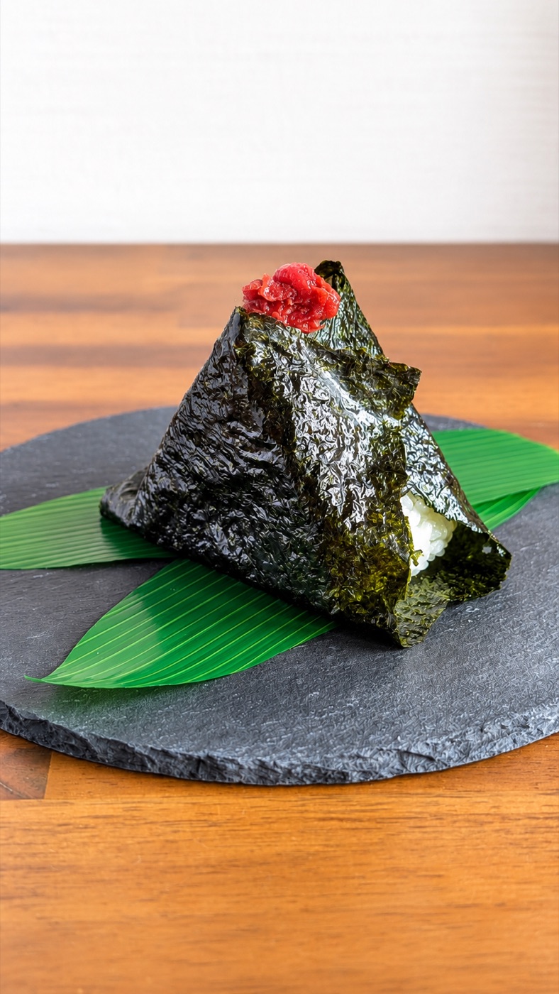 梅干しむすび — 紀州産梅干しを使った白米のおむすび
